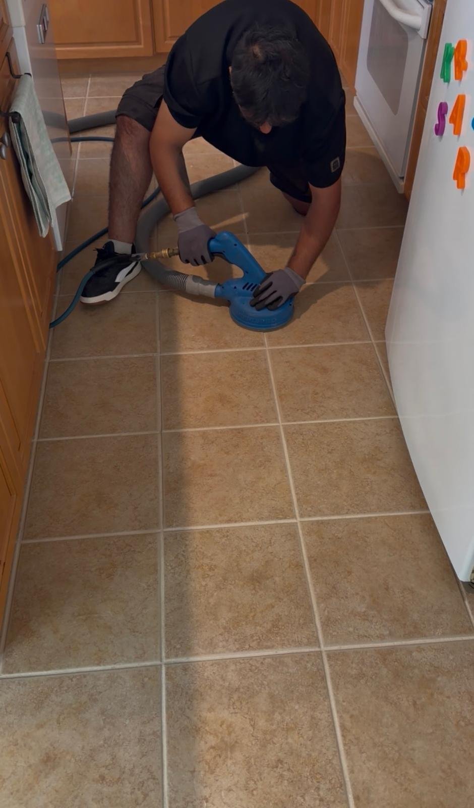 Kitchen tile floor cleaning - Fresno CA