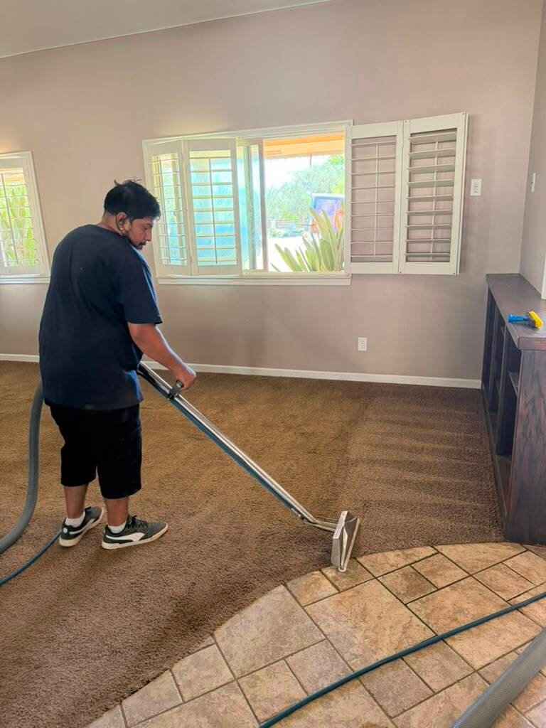 Full room carpet and tile cleaning - Fresno CA